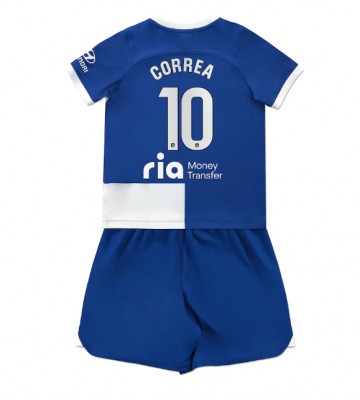Atletico Madrid Angel Correa #10 Replica Away Stadium Kit for Kids 2023-24 Short Sleeve (+ pants)